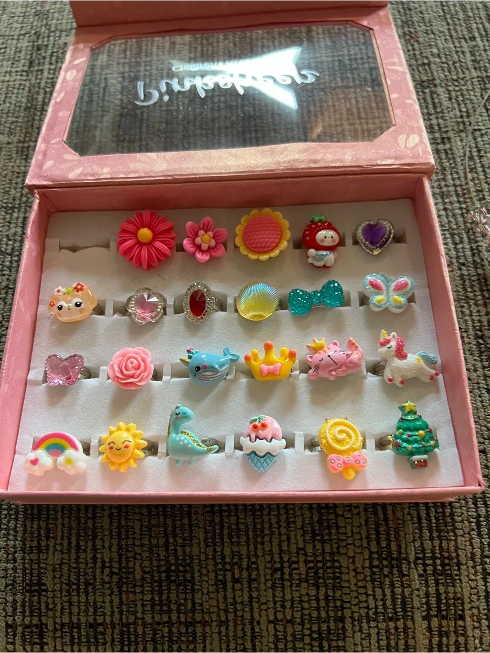 Pink SheepLittle Girl Jewel Rings and Celestial Tiara